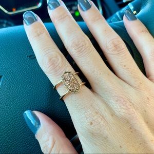 Kendra Scott Elyse Ring with Rose Gold Drusy